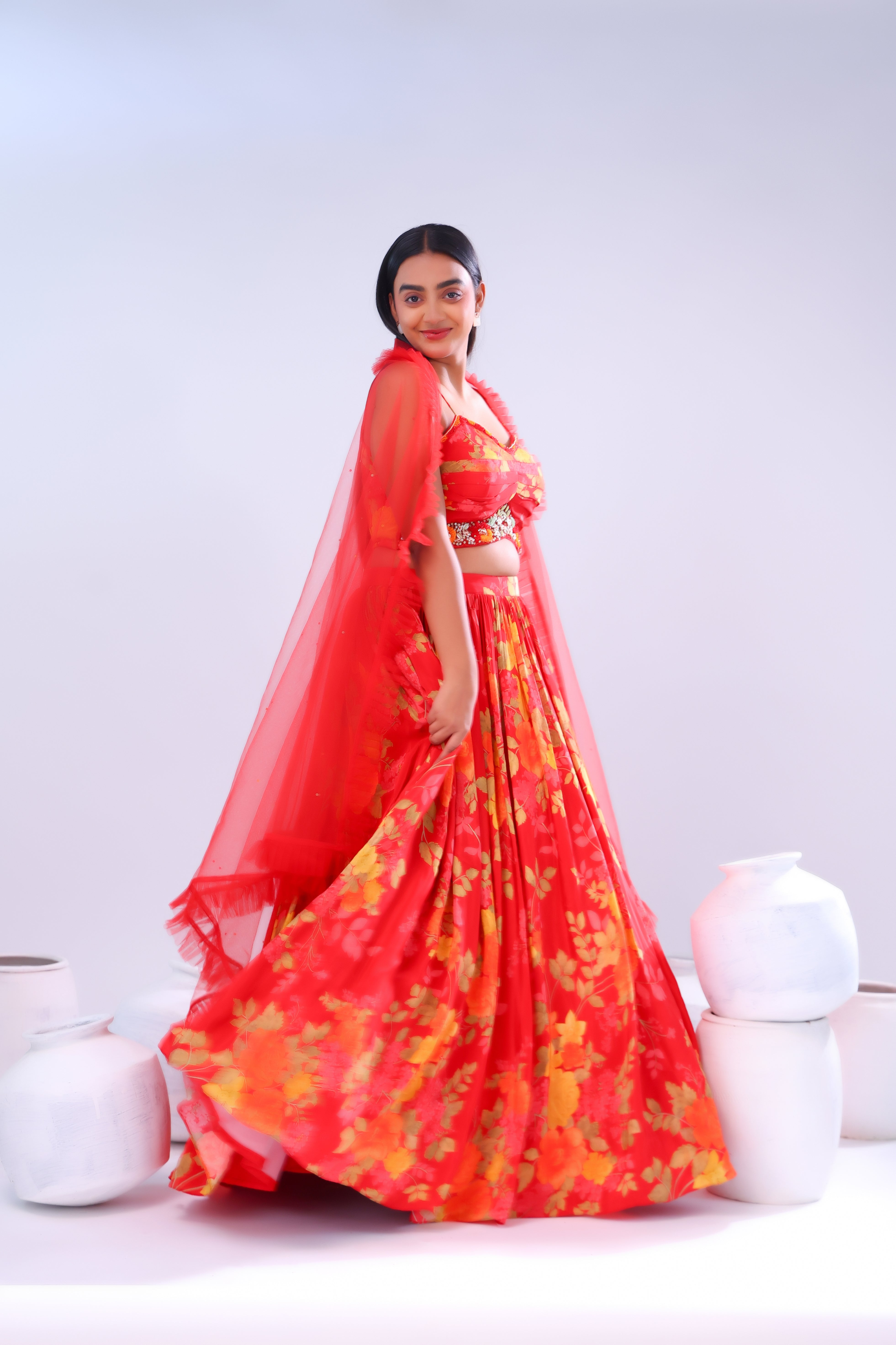 FANCY CROP TOP SET-FA4107