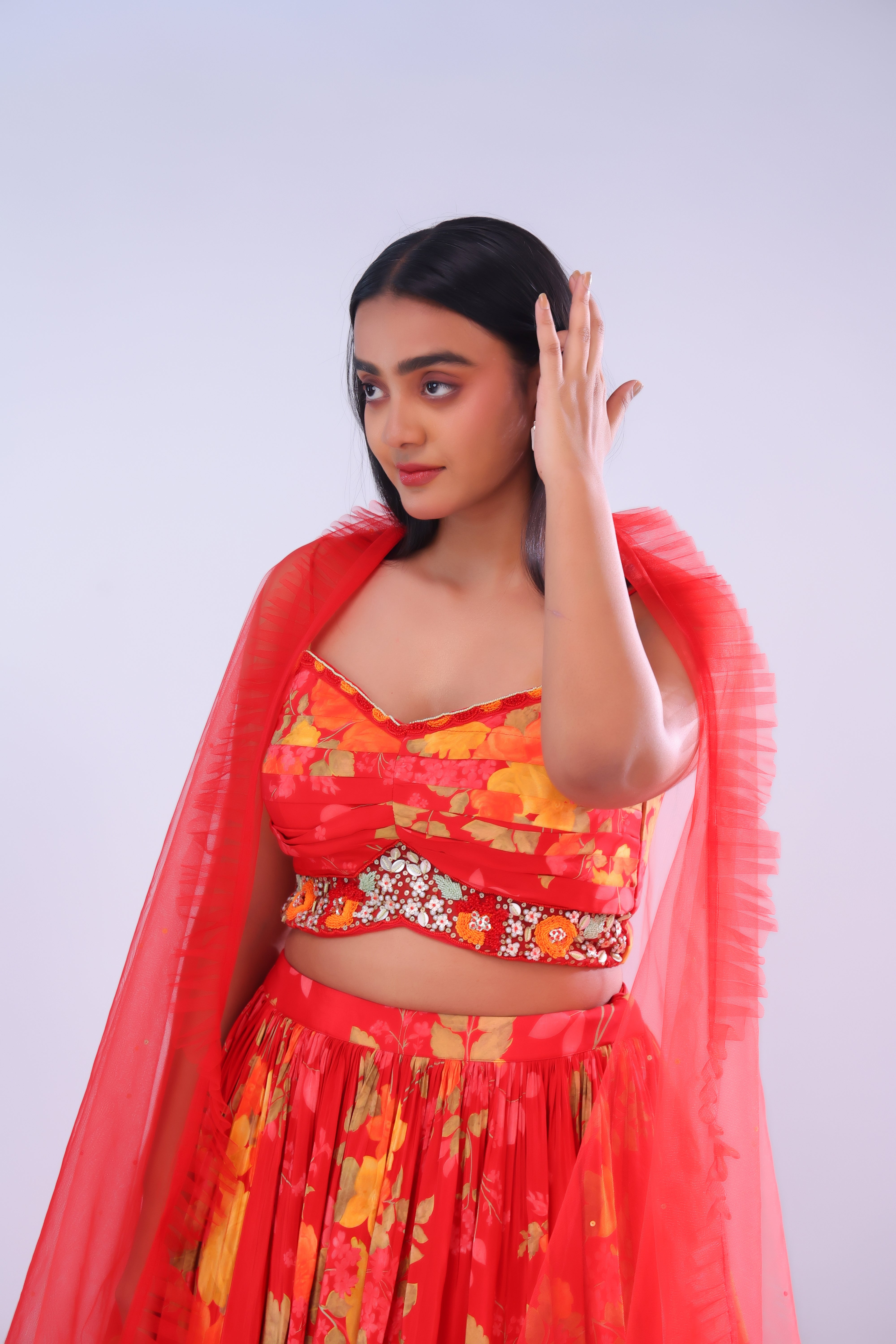 FANCY CROP TOP SET-FA4107