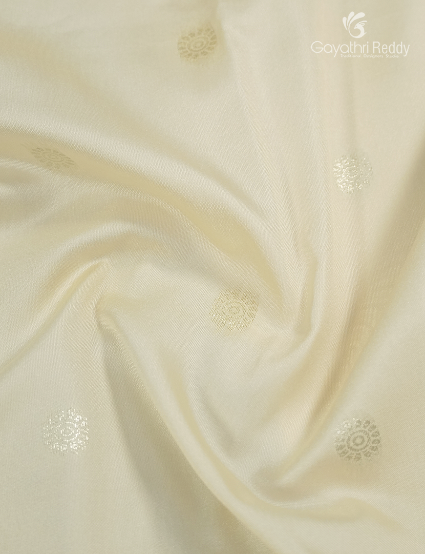 Semi Kanchipuram Art Silk Saree in Cream