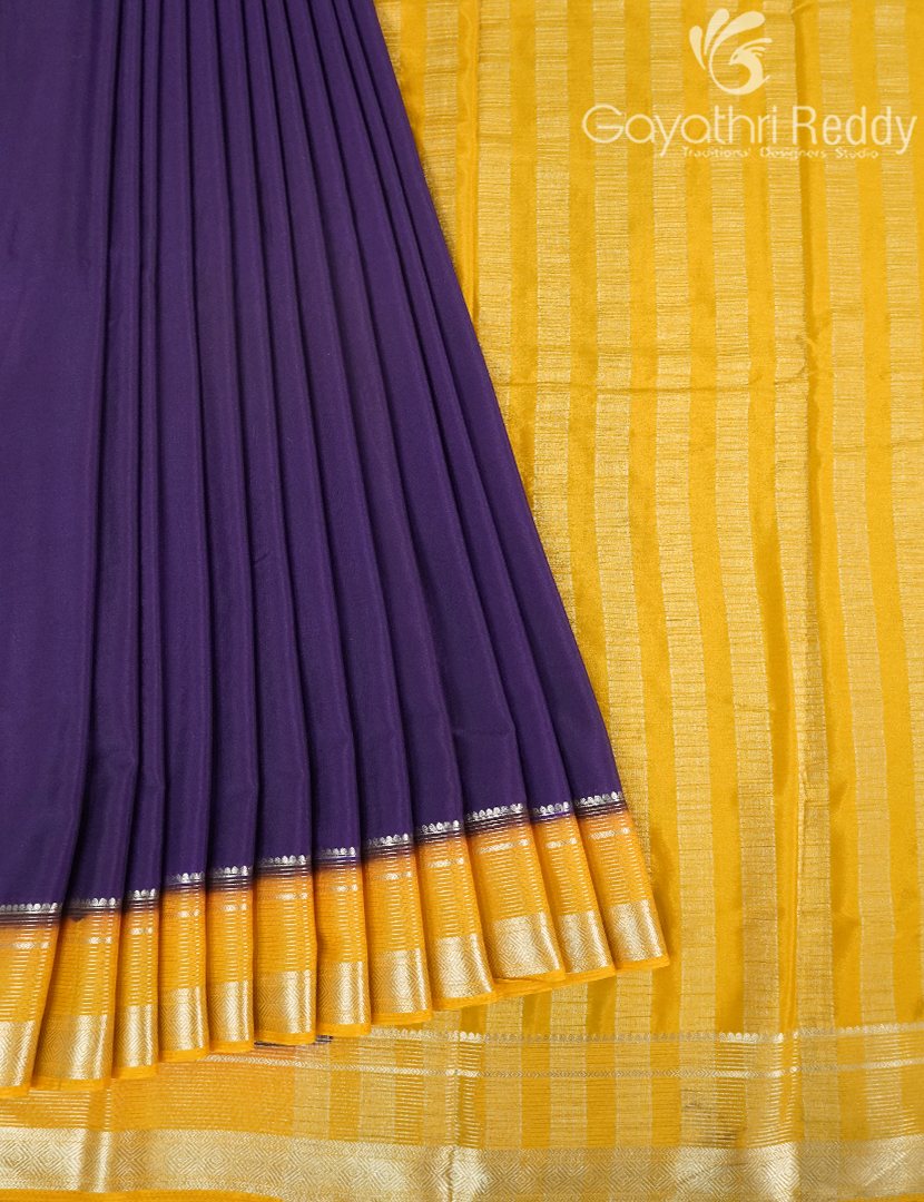 SEMI MYSORE CRAPE SAREE-SMC378