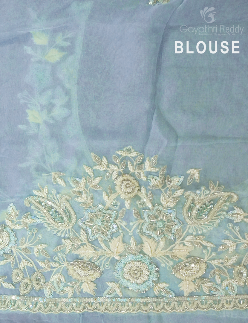 PURE ORGANZA CRAPE HANDWORK-FO673