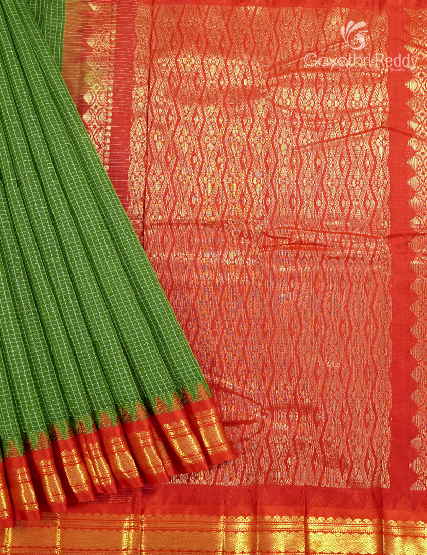 Pure Gadwal Cotton Saree-GGC1624