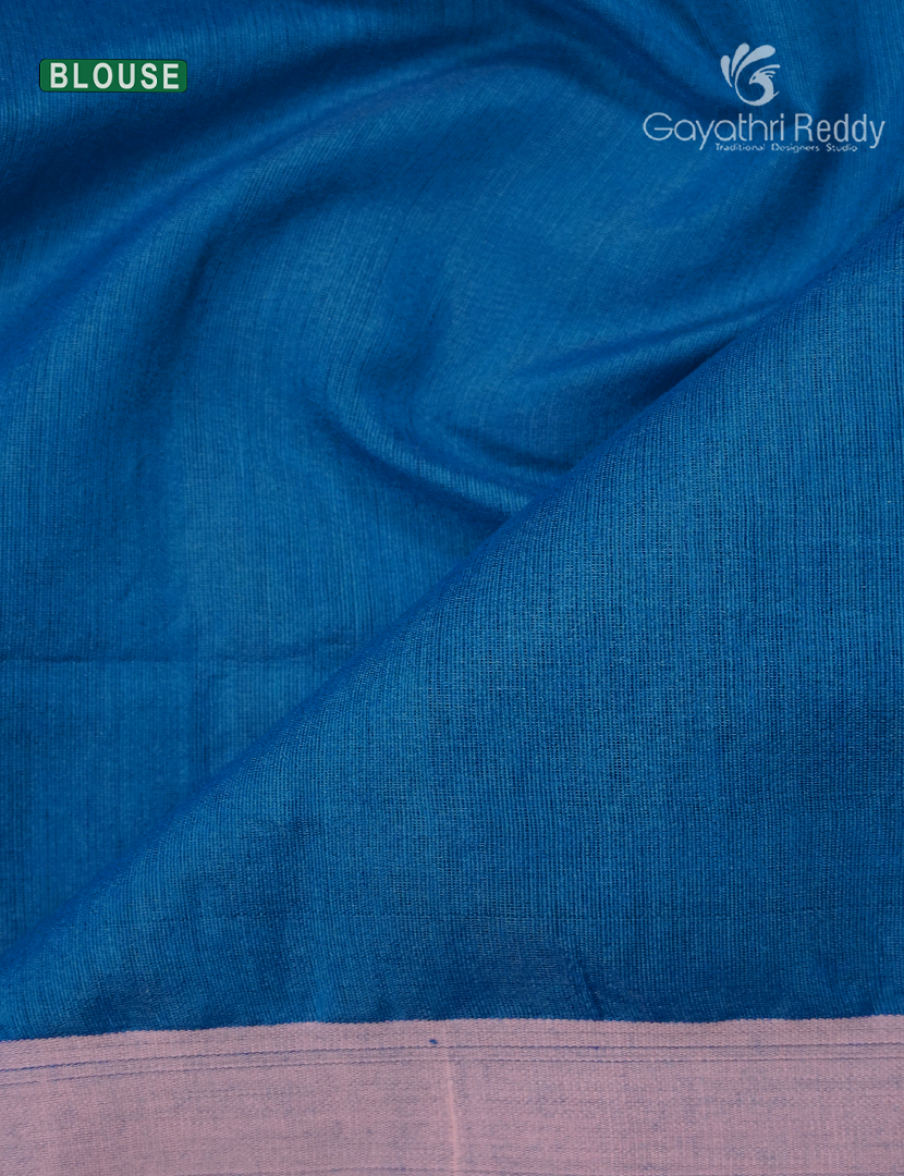 Pure Jamdani Kora Saree in Cloud Blue