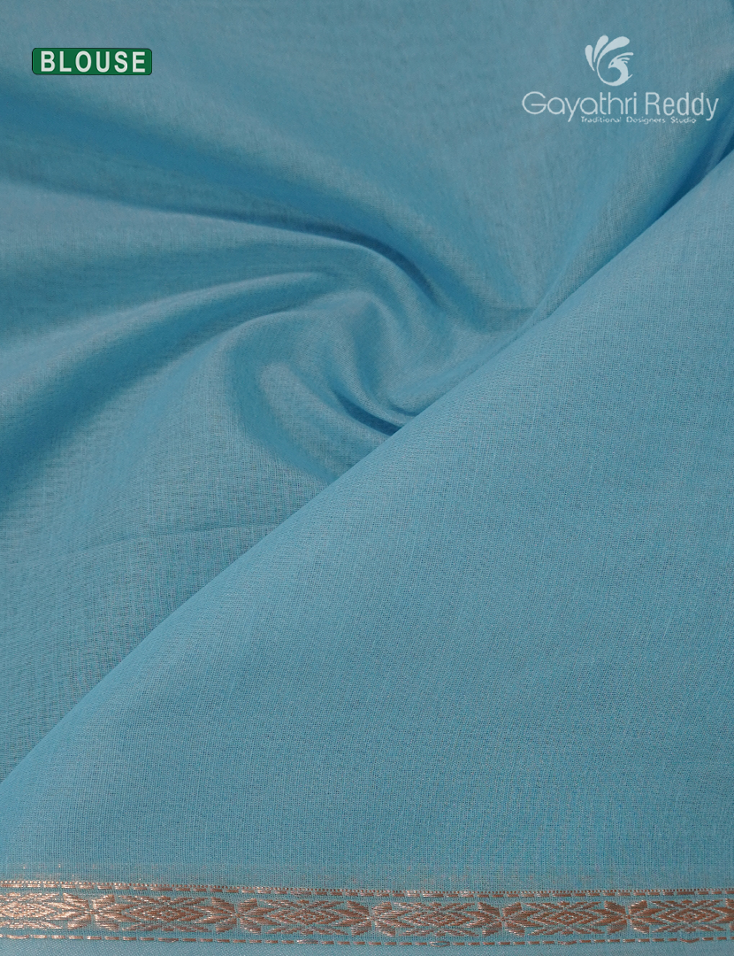 Kanchipuram Sico Saree in Lime Yellow and Sky Blue