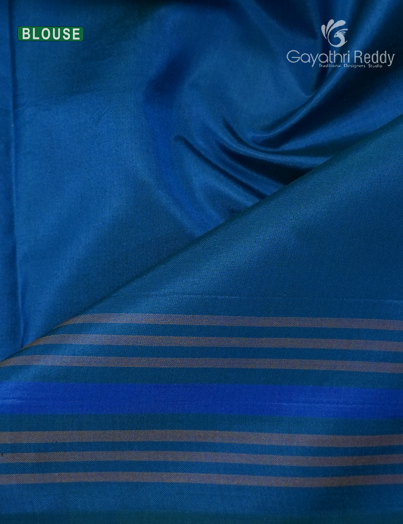 Pure Ikat Silk Saree in Blue