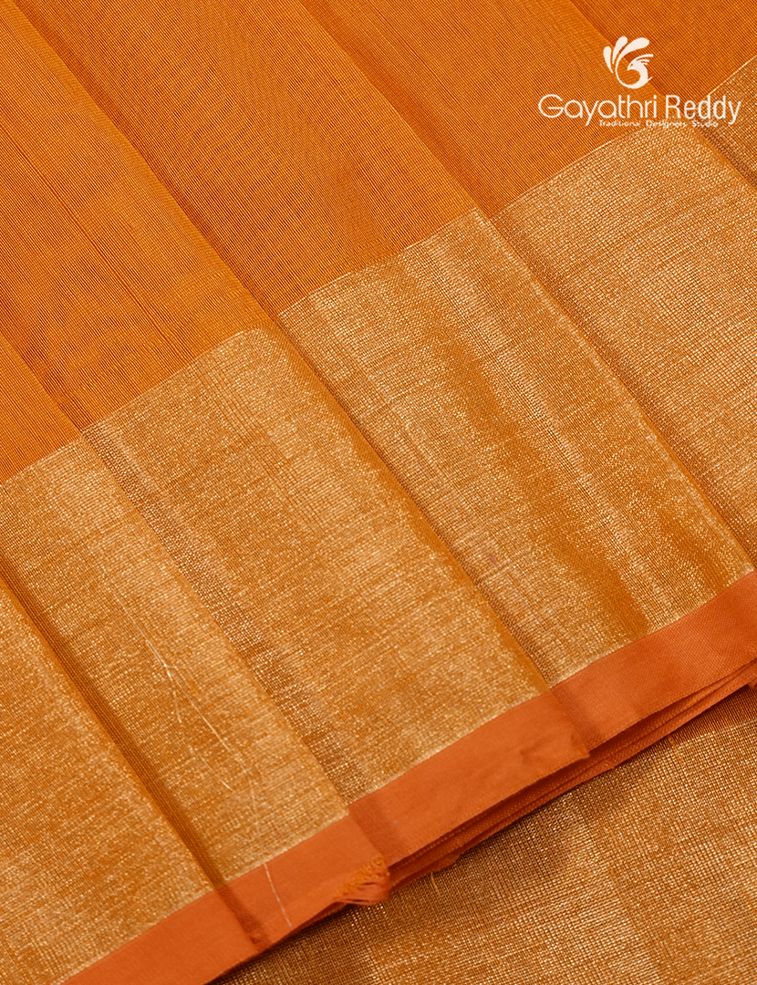 Pure Chanderi Sico Saree in Turmeric