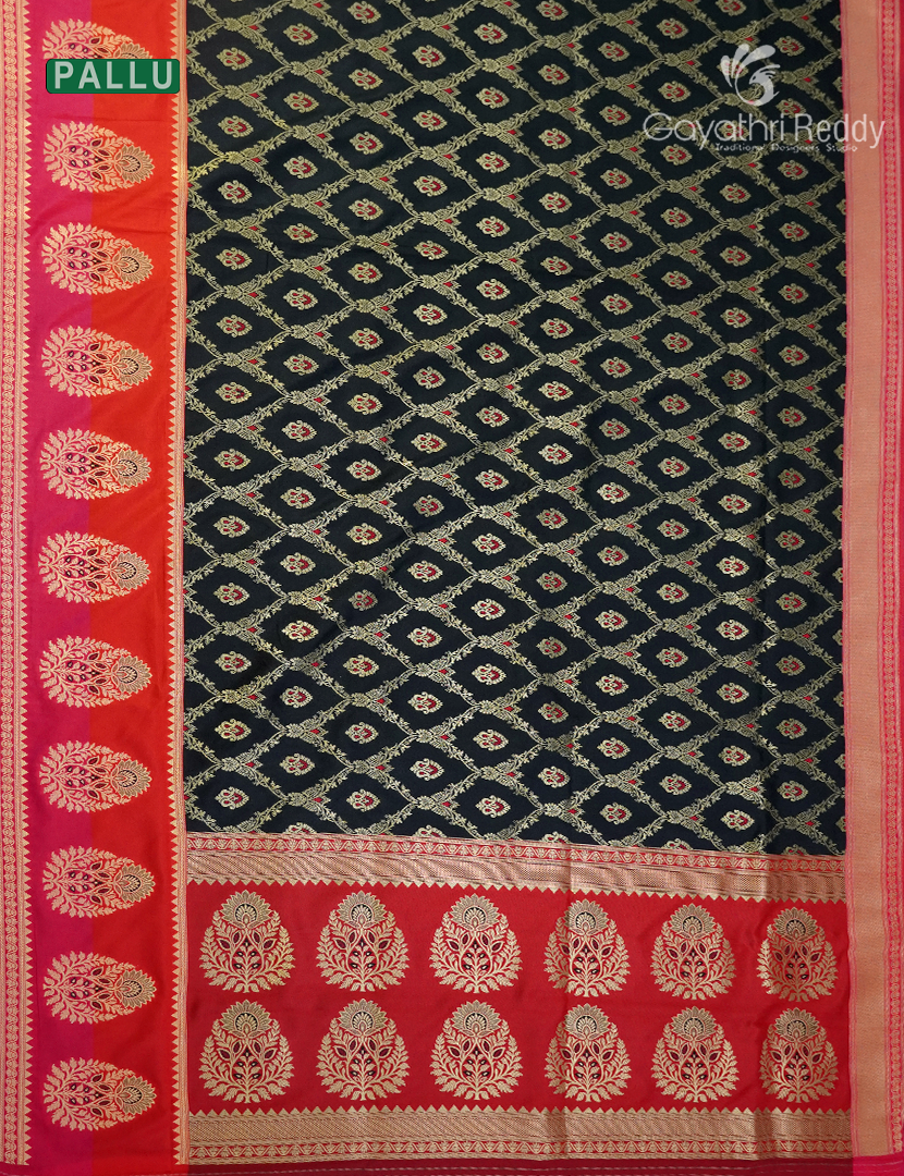 BANARAS SEMI KATAN SILK SAREE-SBK692