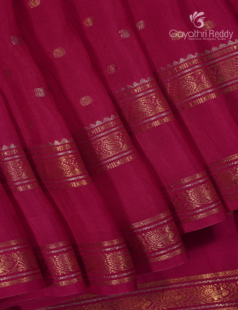 Semi Mysore Crepe Saree in Pink