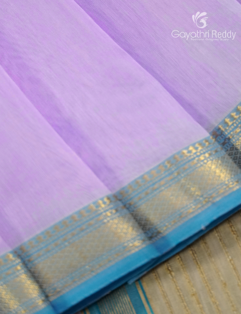 Pure Chanderi Sico Saree in Light Grey and Baby Pink