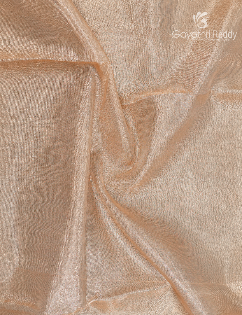 Semi Tissue Gadwal Saree in Off White and Blush Pink