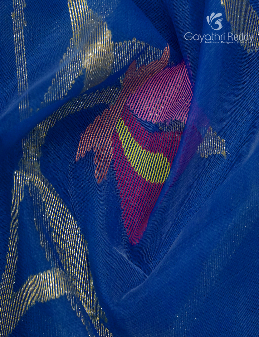 Pure Jamdani Kora Saree in Cloud Blue