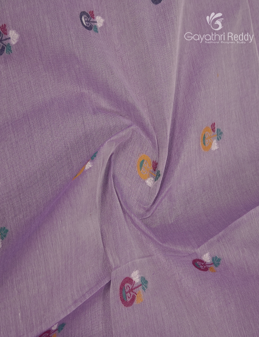 Jamdani Cotton Saree in Lilac