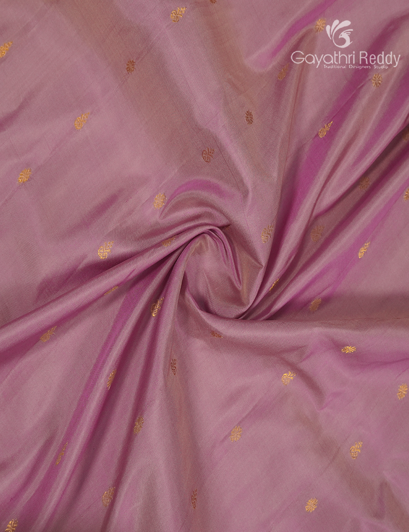 Pure Gadwal Silk Saree in Pastel Onion Pink