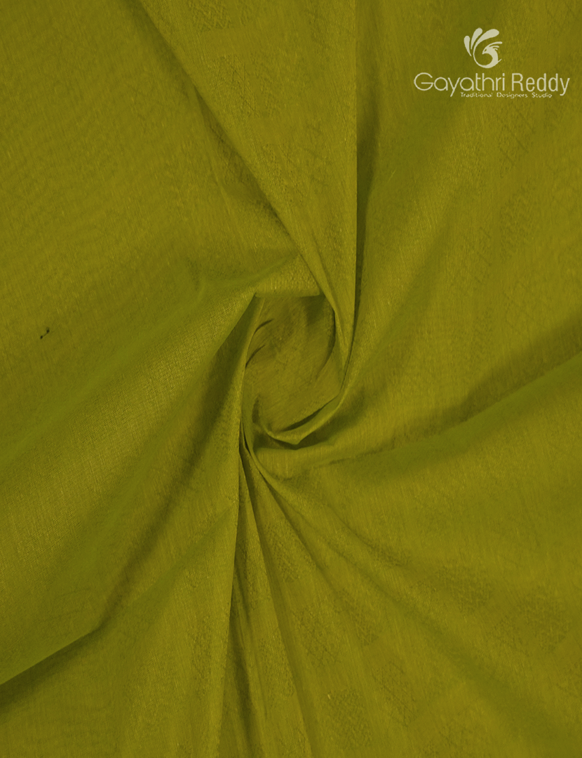 Pure Kanchi Cotton Saree in Parrot Green