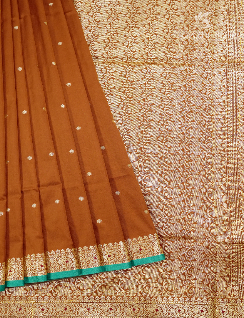 Semi Katan Silk Saree in Deep Mustard