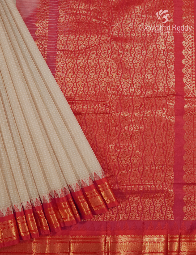 Pure Gadwal Cotton Saree-GGC1625