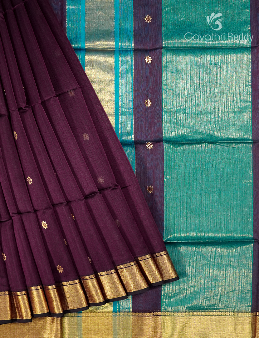 PURE CHANDERI BUTTA SAREES -CPS1198