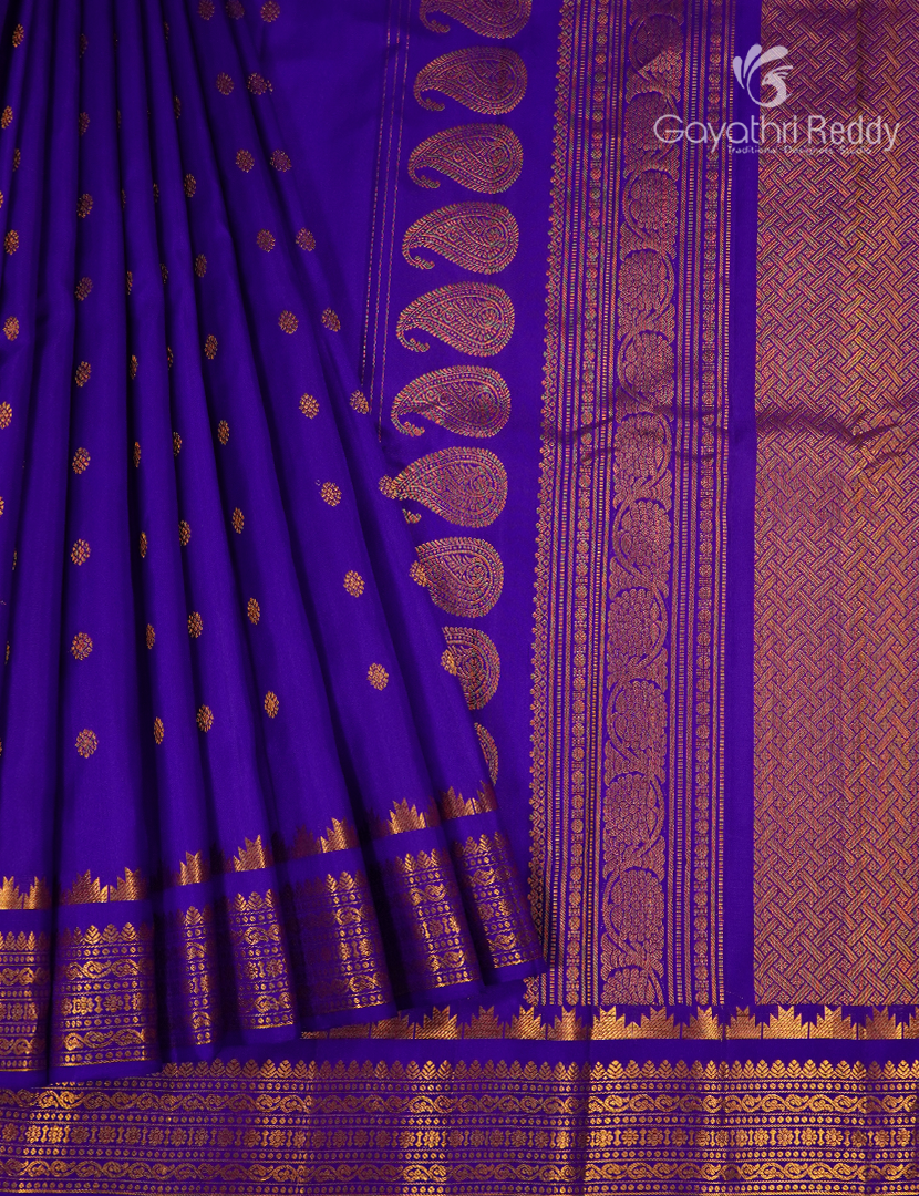 Pure Gadwal Silk Saree in Purple