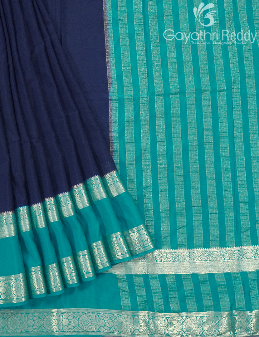 SEMI MYSORE CRAPE SAREE-SMC329