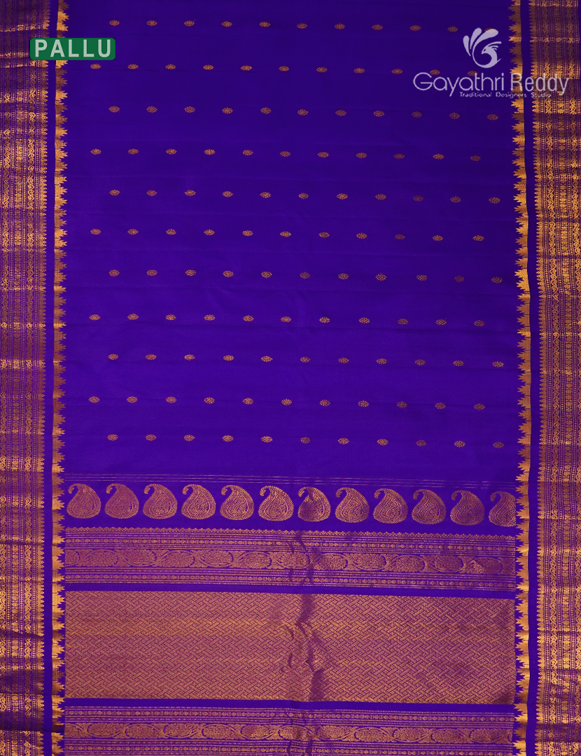 Pure Gadwal Silk Saree in Purple
