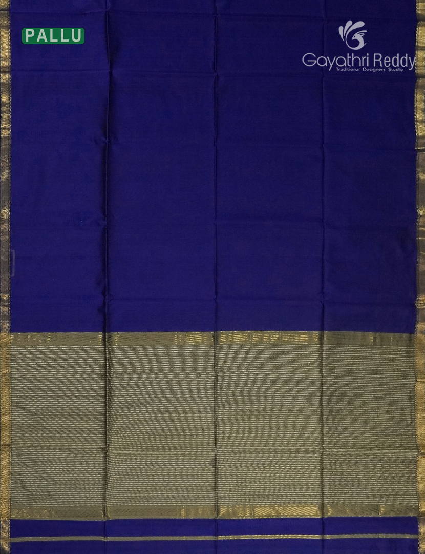 Pure Chanderi Sico Saree in Deep Blue