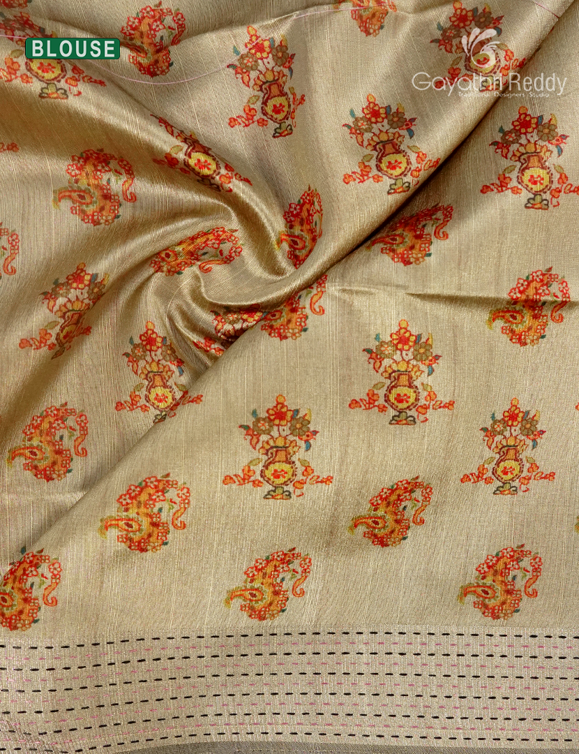 Semi Tussar Saree in Lilac