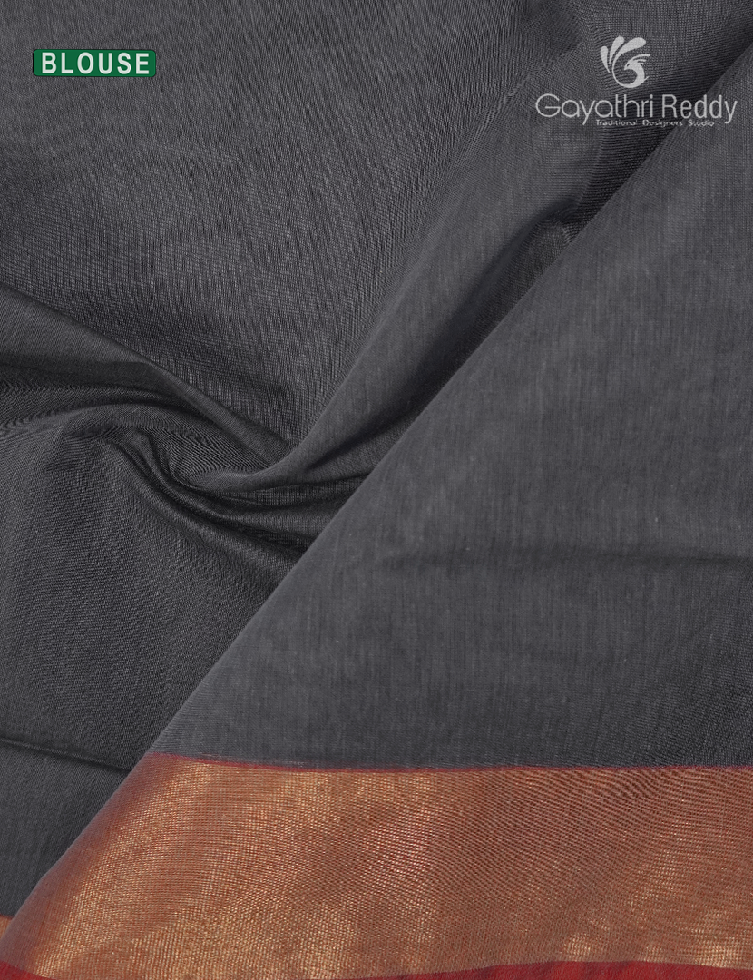 Semi Ikat Sico Saree in Grey