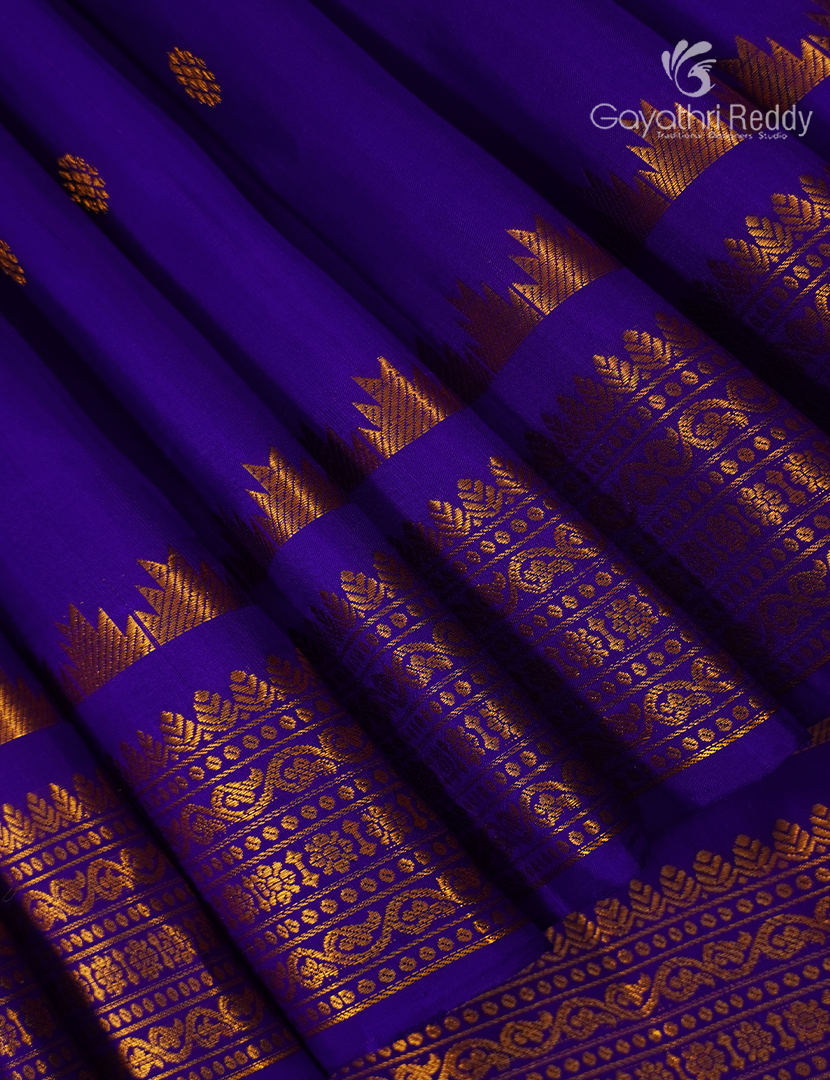 Pure Gadwal Silk Saree in Purple