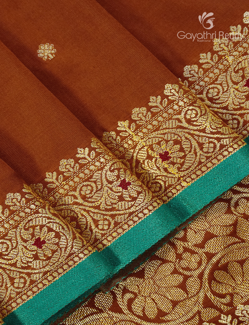 Semi Katan Silk Saree in Deep Mustard
