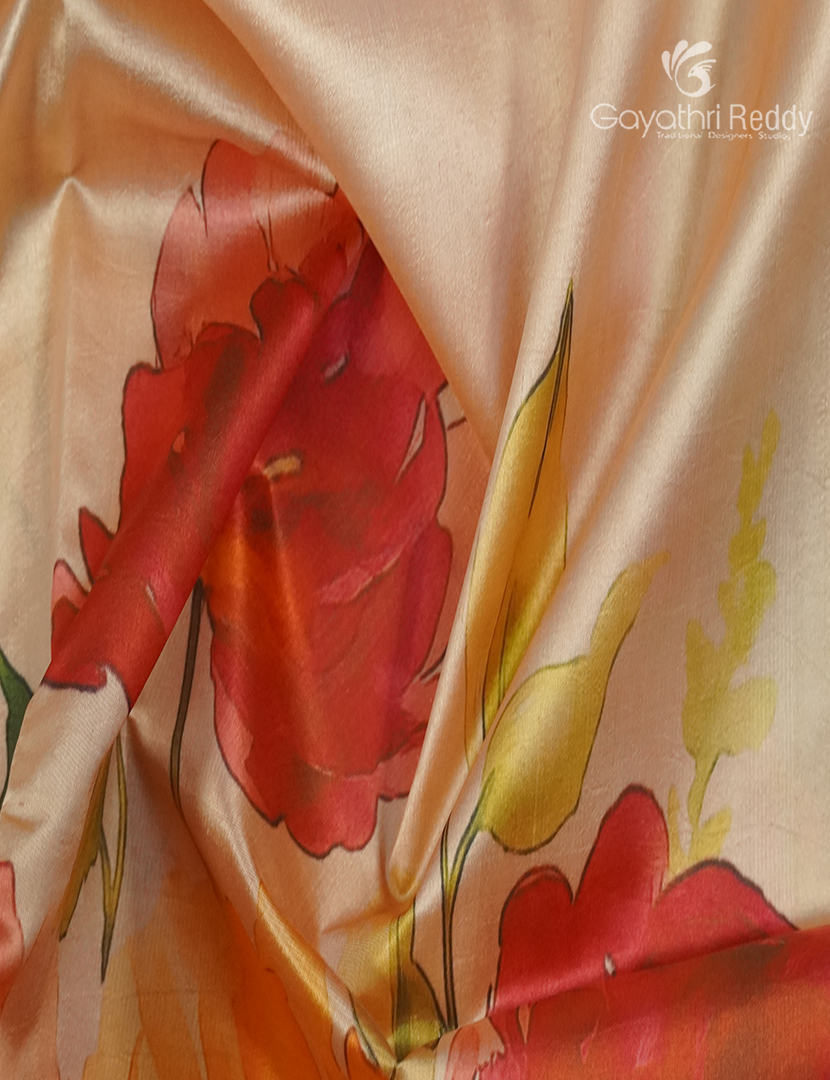 Pure Dupion Digital Print Saree-DS305