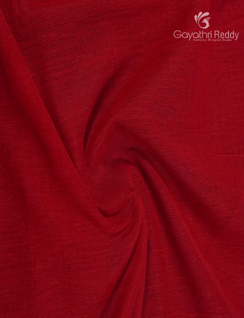 Pure Narayanpet Cotton Saree in Red