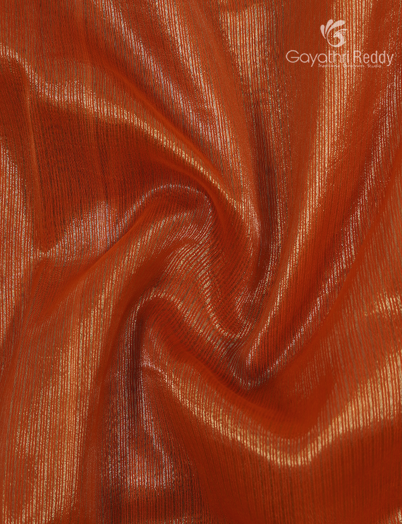 Pure Tissue Saree in Orange