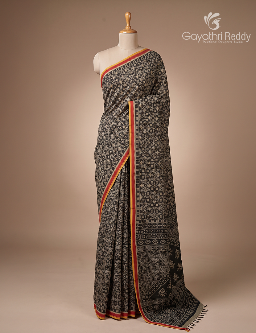 Vidharbha Cotton Saree in Black