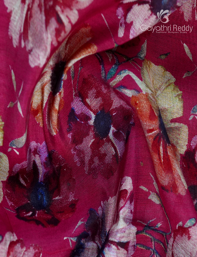 Vidarbha Sico Saree in Rani Pink and Deep Navy Blue