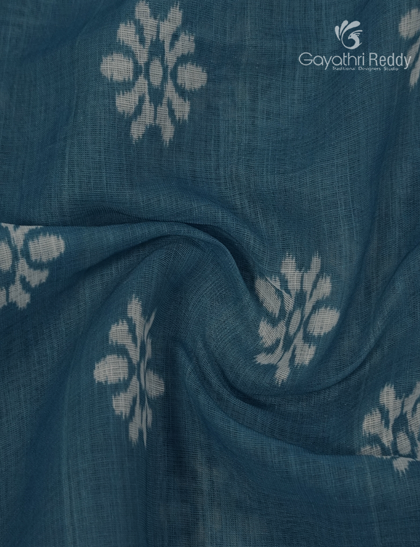 Linen Cotton Saree in Grey