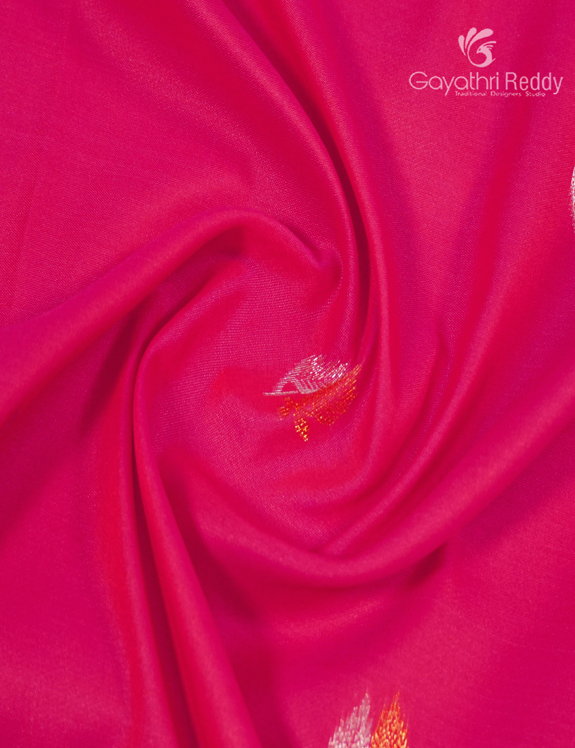 Semi Kanchipuram Art Silk Saree in Hot Pink