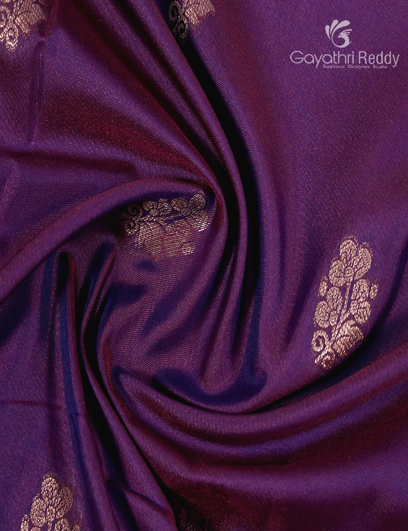 Semi Kanchipuram Art Silk Saree in Purple