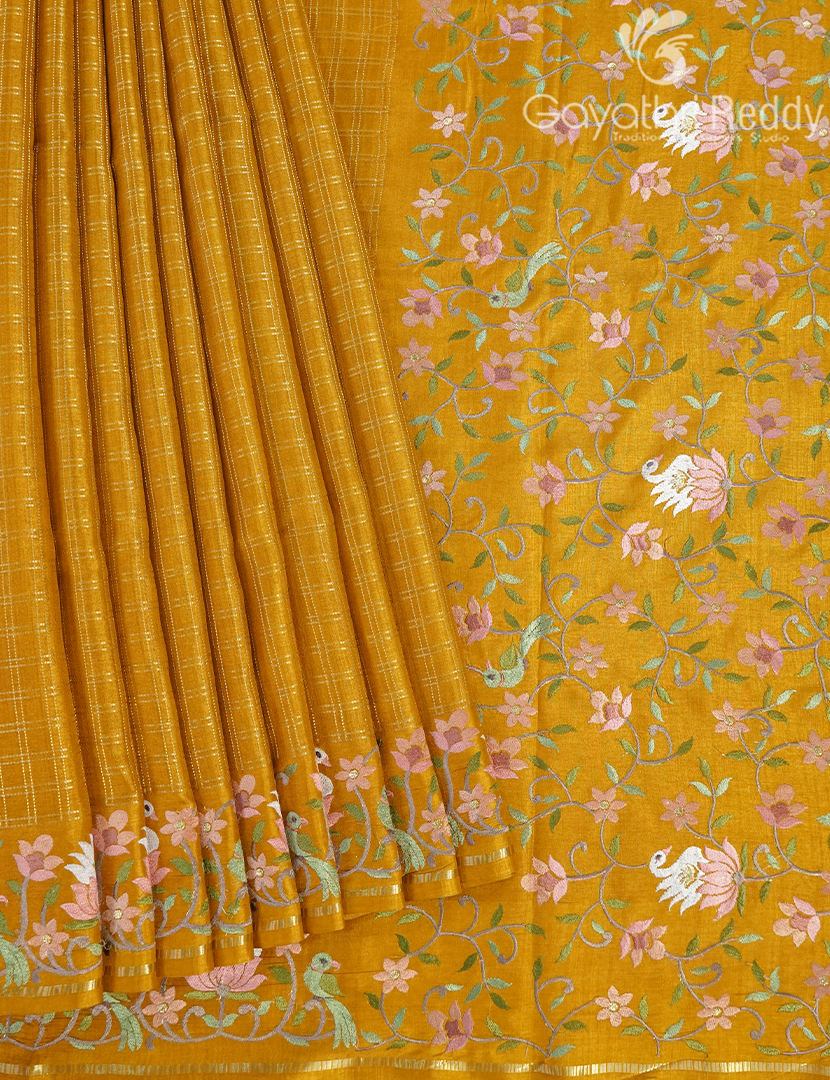 KHADI SILK WORK SAREE-KSW23