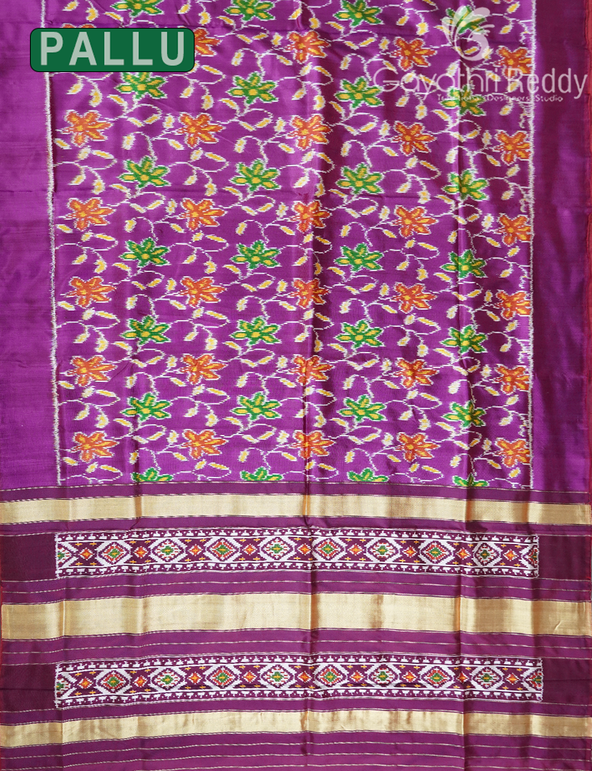PURE TWILL IKKAT PATTU-IP778