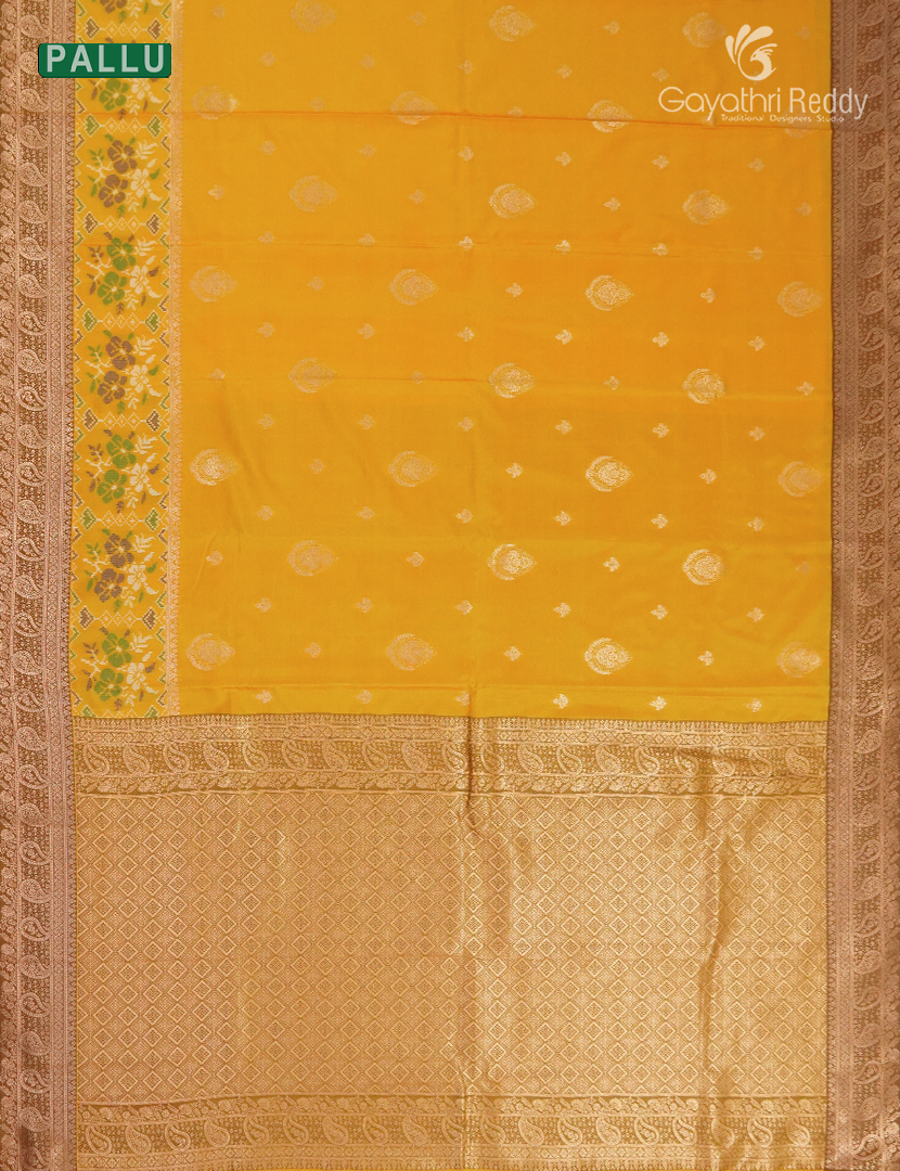Semi Kanchipuram Art Silk Saree in Mango Yellow