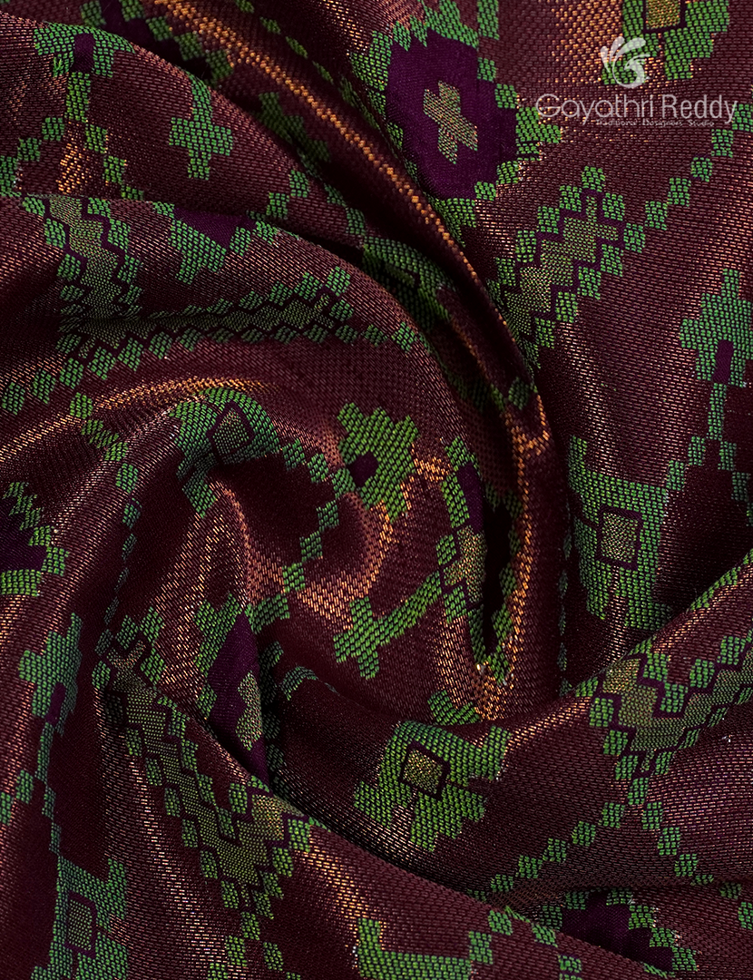 COPPER ZARI SEMI SILK SAREE-SBK693