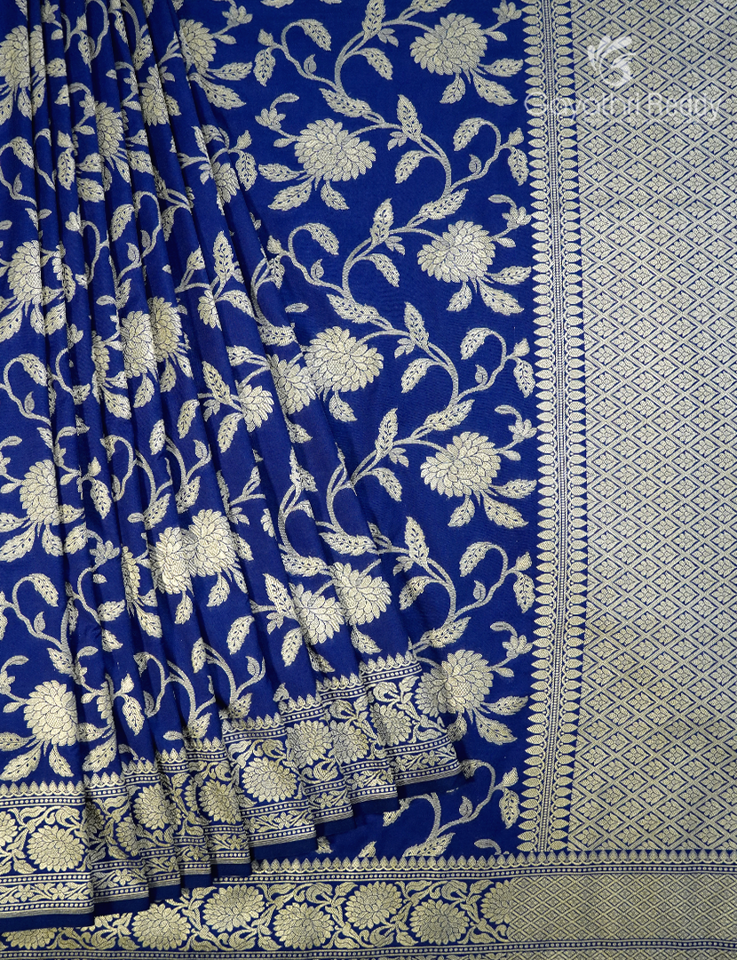 BANARAS SEMI KATAN SAREE-SBK694