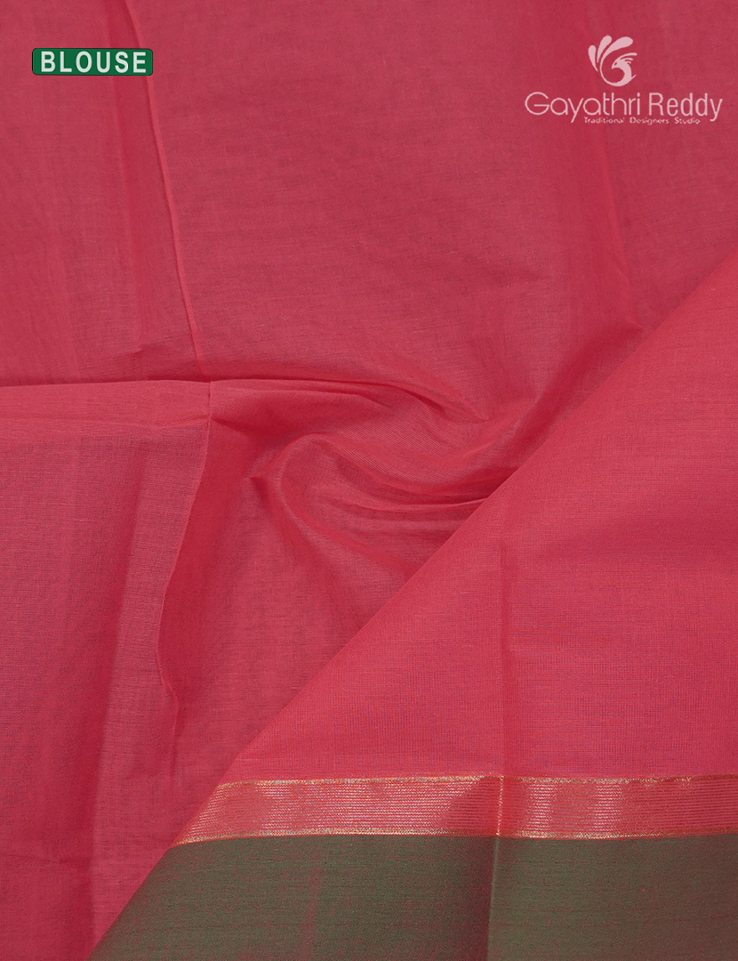 Pure Kanchi Cotton Saree in Lotus Pink