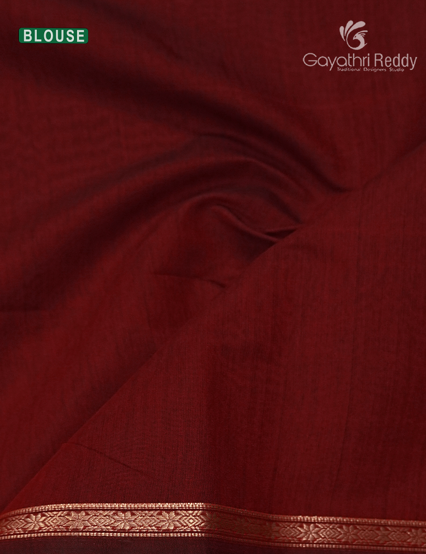 Kanchipuram Sico Saree in Navy Blue and Maroon Red