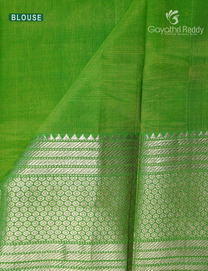 Pure Mangalagiri Langa Voni Set in Light Green