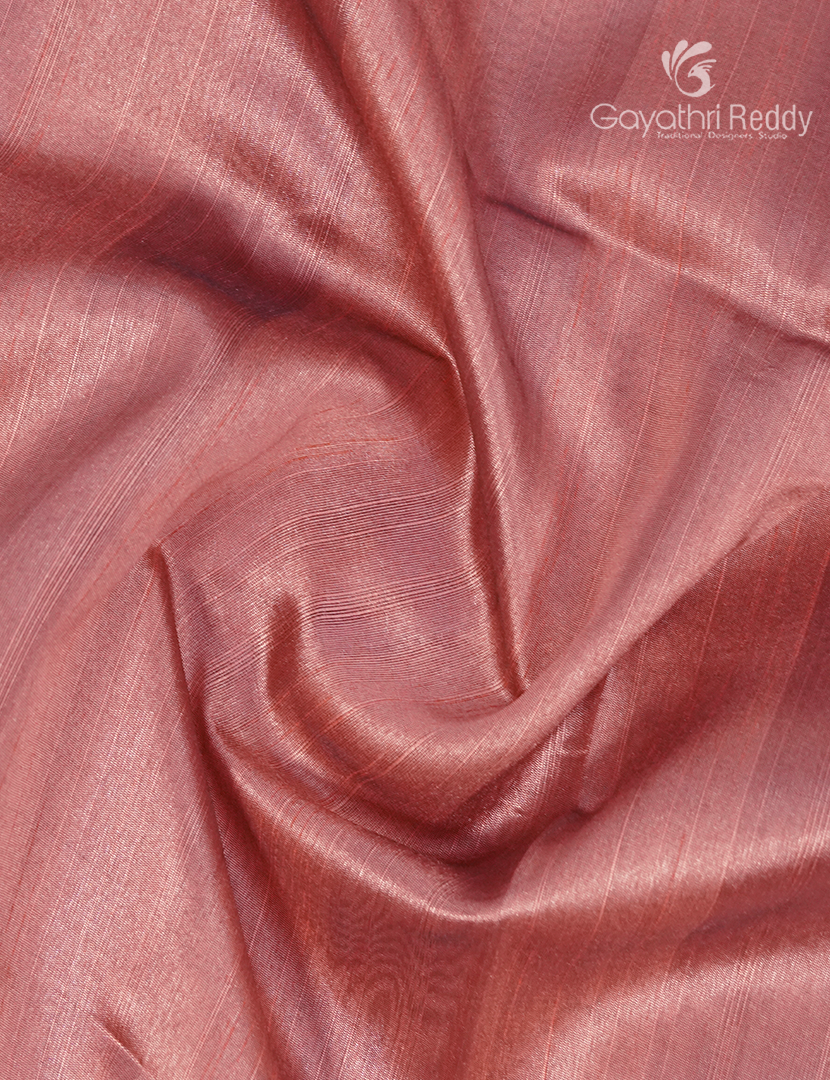 Semi Tussar Saree in Pastel Peach