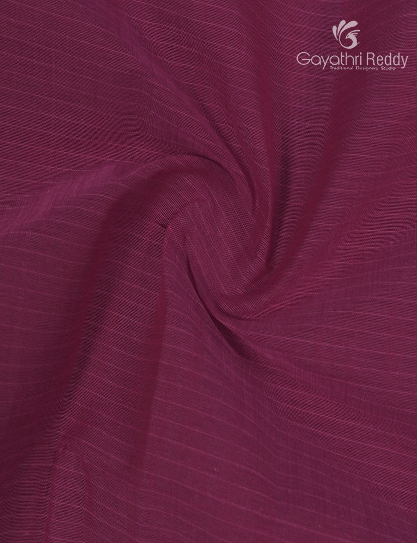 Pure Handloom Cotton Saree in Deep Magenta