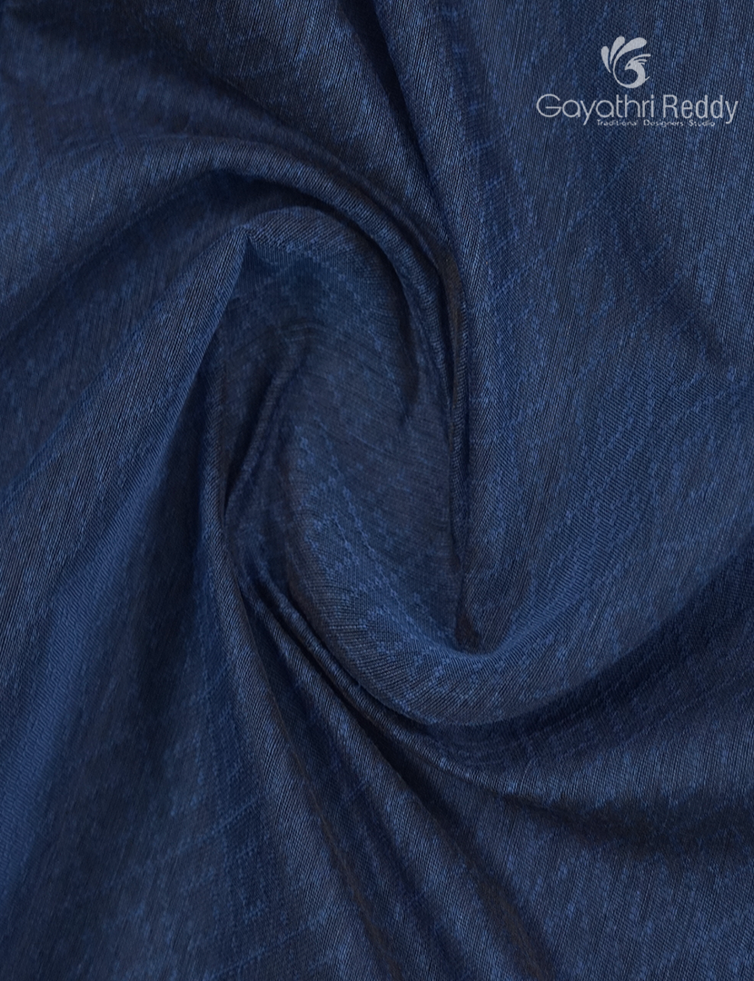 Semi Ikat Sico Saree in Elephant Grey