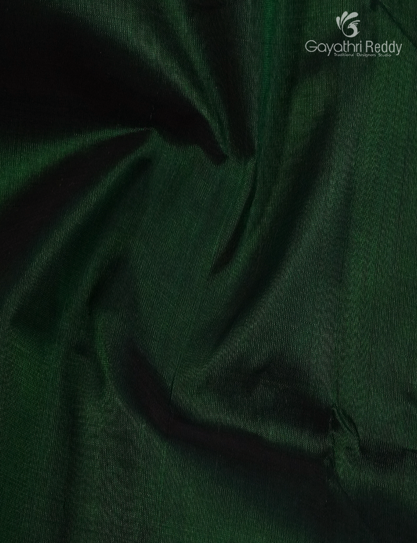 Pure Arani Sico Saree in Bottle Green