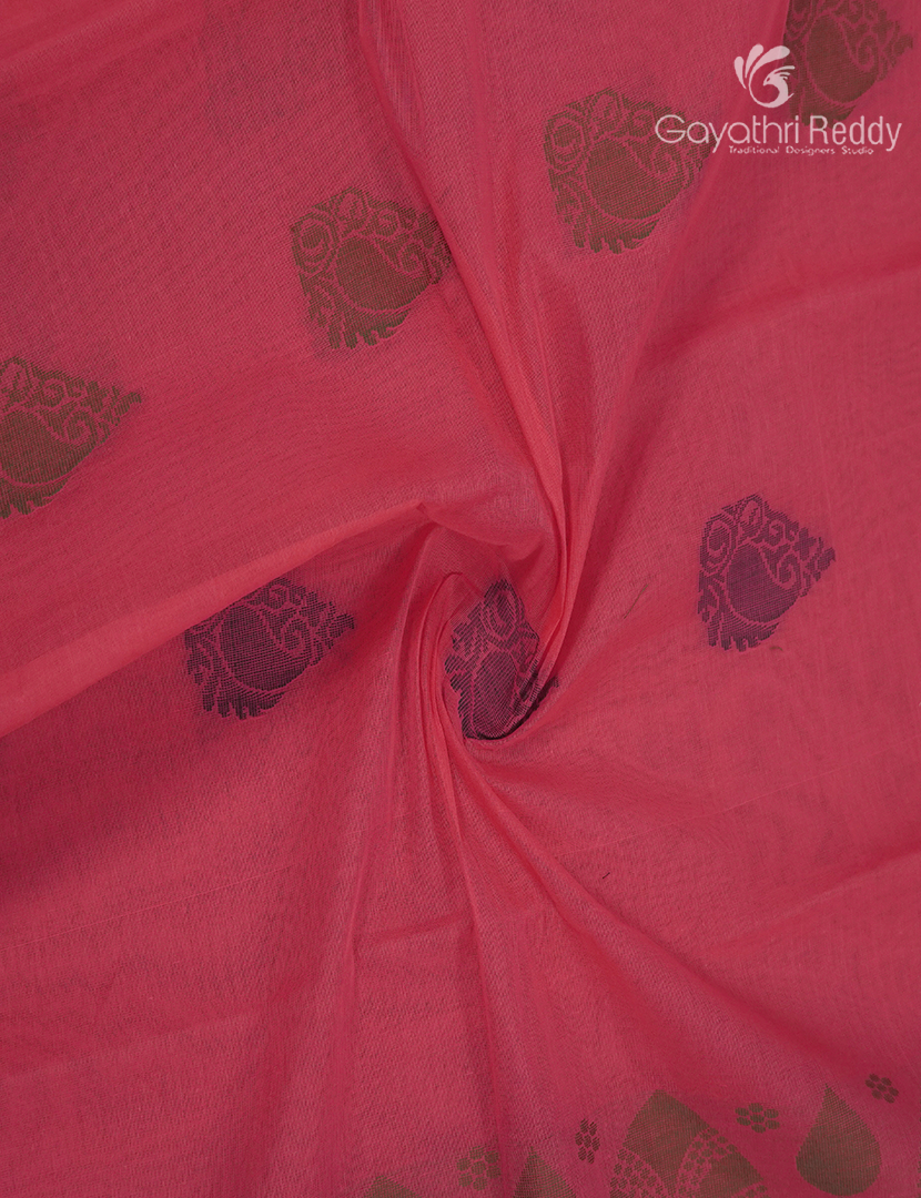 Pure Kanchi Cotton Saree in Lotus Pink